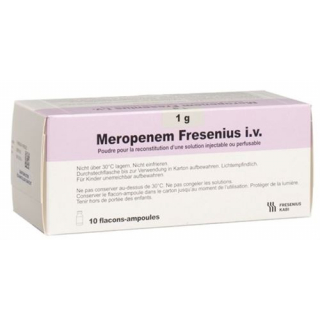 Меропонем Фрезениус 1 г сухое вещество для приготовления раствора для инъекций или инфузий 10 флаконов