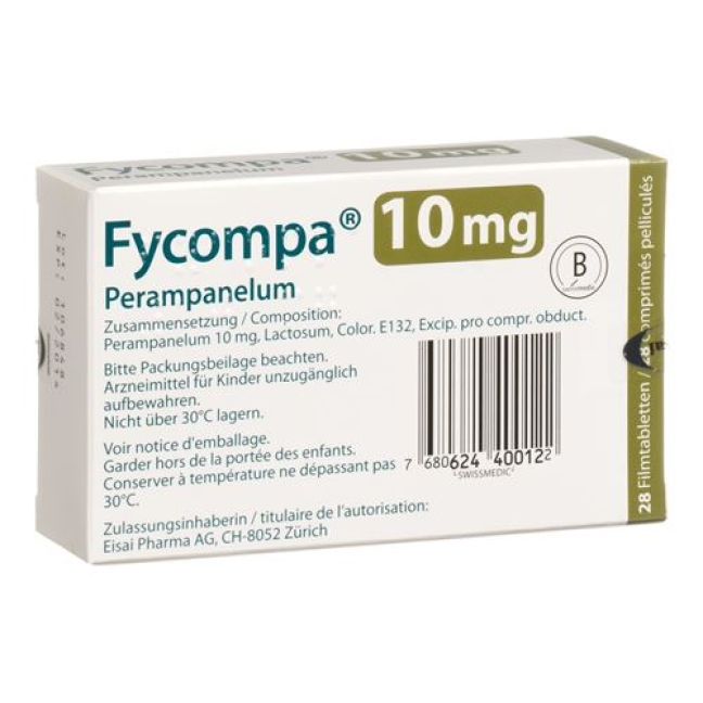 Fycompa 10 mg 28 filmtablets