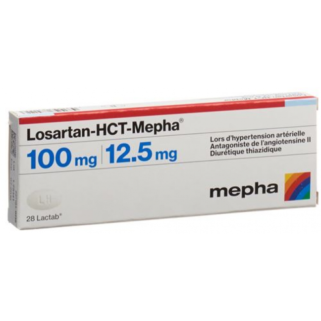 Losartan HCT Mepha 100/12.5 mg 28 Lactabs