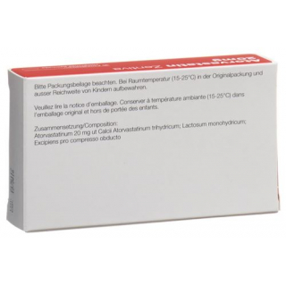 Аторвастатин Зентива 20 мг 30 таблеток покрытых оболочкой