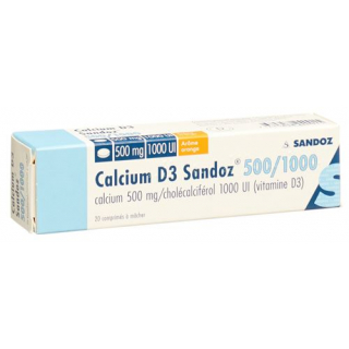 Кальций Д3 Сандоз 500/1000 20 жевательных таблеток