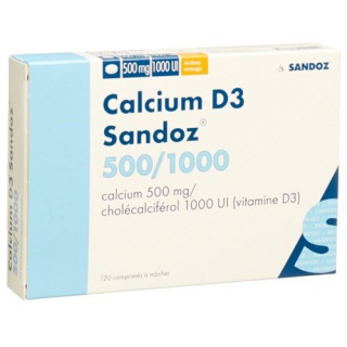Кальций Д3 Сандоз 500 / 1000 120 жевательных таблеток