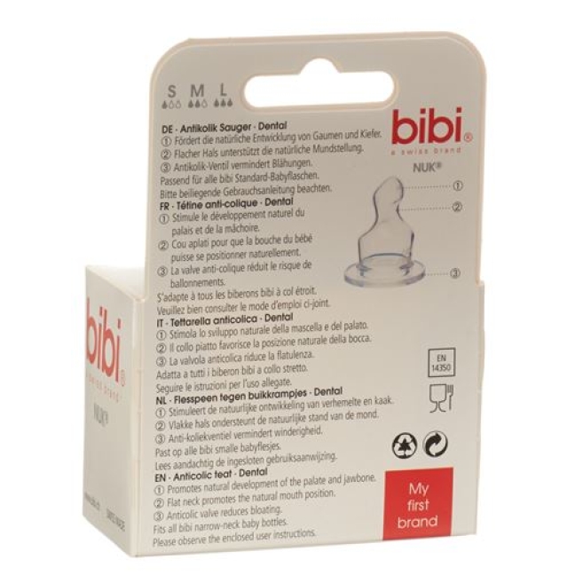 Bibi Sauger Dental Silikon fur Brei Duo 2 штуки