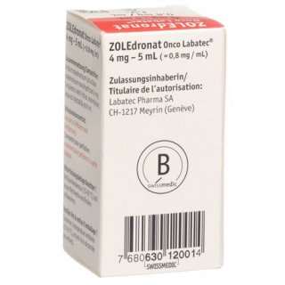 Золедронат Онко Лабатек инфузионный концентрат 4 мг / 5 мл 1 флакон 5 мл