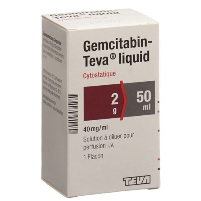 GEMCITABIN TEVA LIQ 2G/50M  KK