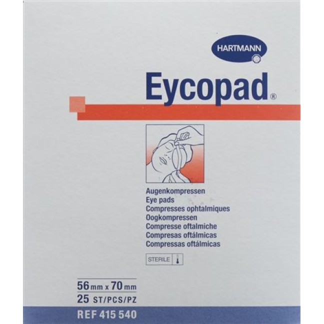 Eycopad Augenkompressen 70x56мм стерильный 25 штук