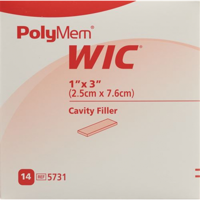 POLYMEM WIC WUNDFUEL 2.5X7.6CM