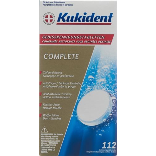 Kukident Reinigung-Tabs Frische Minze 112 штук