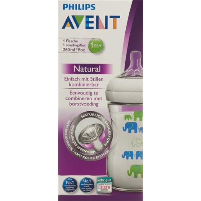 Avent Philips Naturnah бутылка 260мл Deko Bl/grun