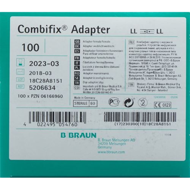 Combifix Adapter Weiblich/weiblich 100 штук