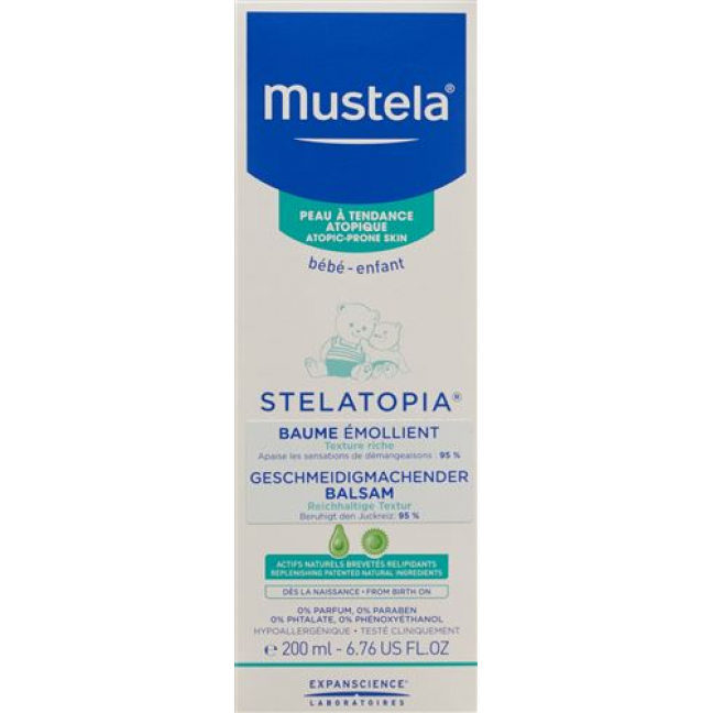 Mustela Stelatopia бальзам Atopie Haut в тюбике 200мл