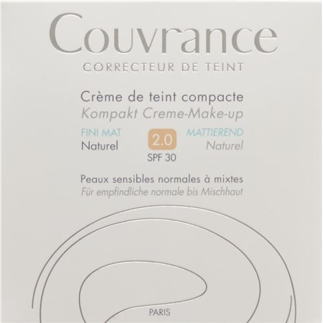 Avene Couvrance Kompakt Make-Up Mat Natur 02 10г