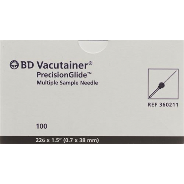 VACUTAINER KANUELE 22G 0,7X38