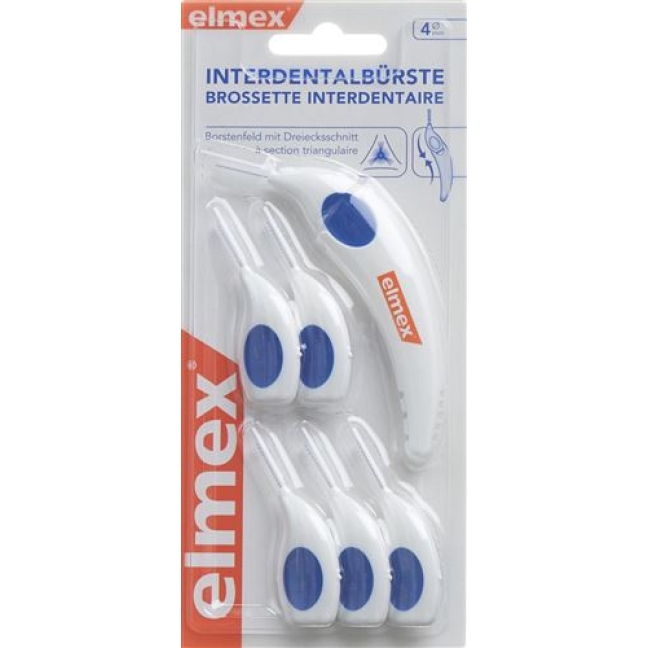 Elmex Interdentalburste 4мм mit Halter 6 штук