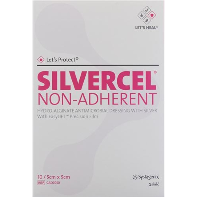 Let’s Protect Silvercel Non-Adherent Wundauflage 5x5см 10 штук