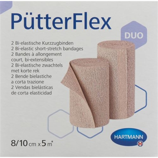 Puetter Flex бинт 8/10смx5m 2 штуки