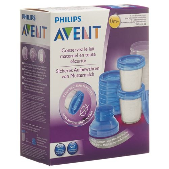 Avent Philips Via Muttermilch Becher 10 штук