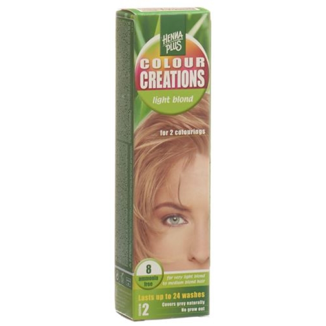 HENNA COL CREAT 8 LIGHT BLOND