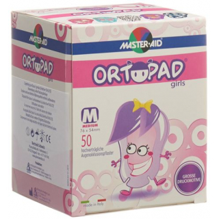 Ortopad Occlusionspflast Medium Girl 2-4j 50 штук