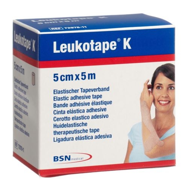 Leukotape K elastischer Tapeverband 5m x 5см телесный цвет