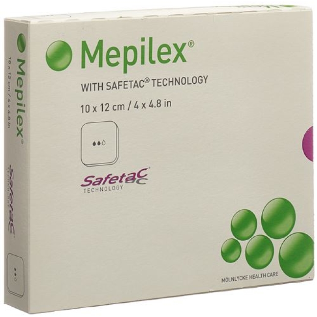 Mepilex Schaumverband Safetac 10x12см Silik 5 штук