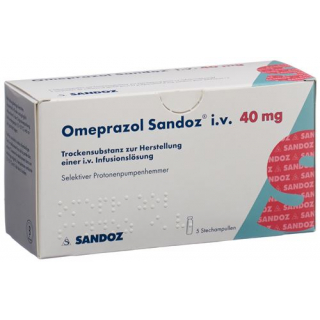 Omeprazol Sandoz 40 mg 5 Durchstechflaschen