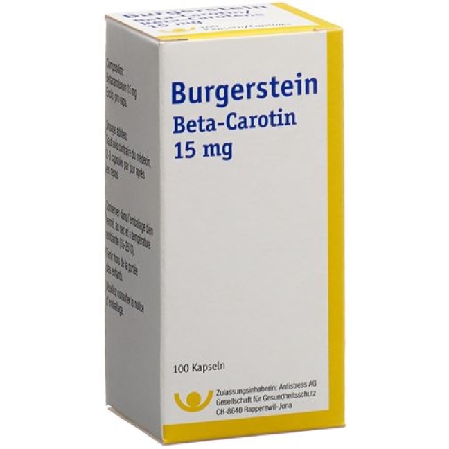 Burgerstein Beta Carotin 15 mg 100 Kaps