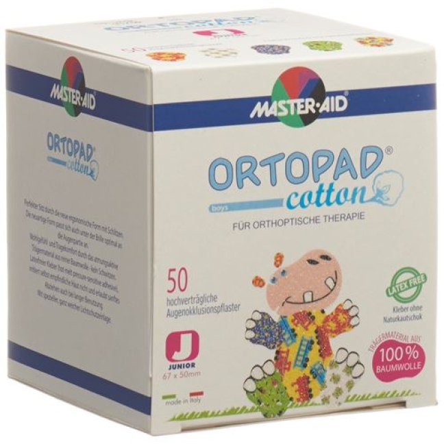 Ortopad Cotton Occlusionspfl Juni Boys -2j 50 штук