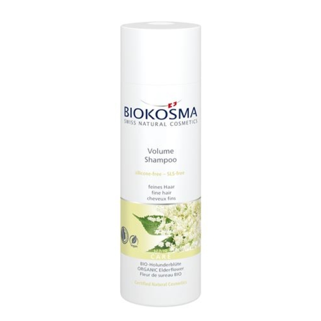 Biokosma шампунь Volume& Shine Holunderbl 200мл