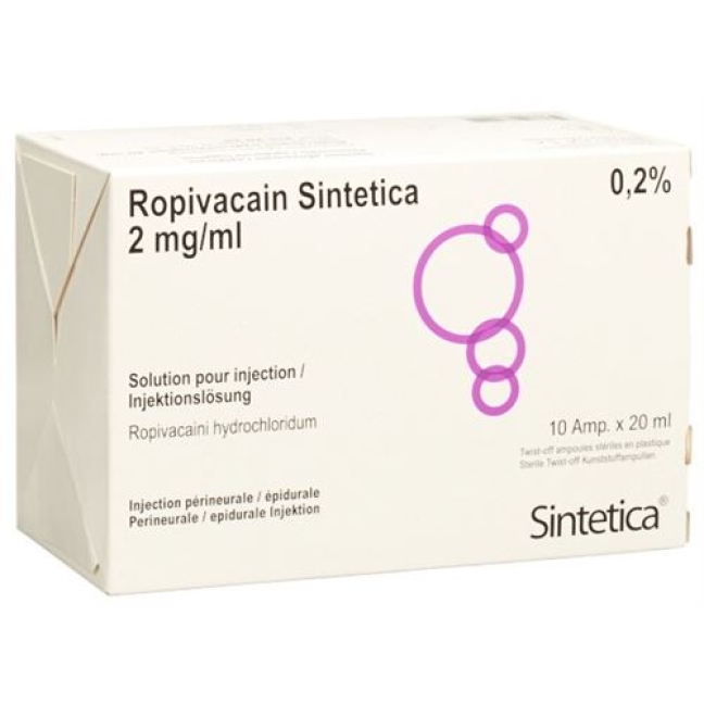 ROPIVACAIN SINTETICA 2 MG/ML 2