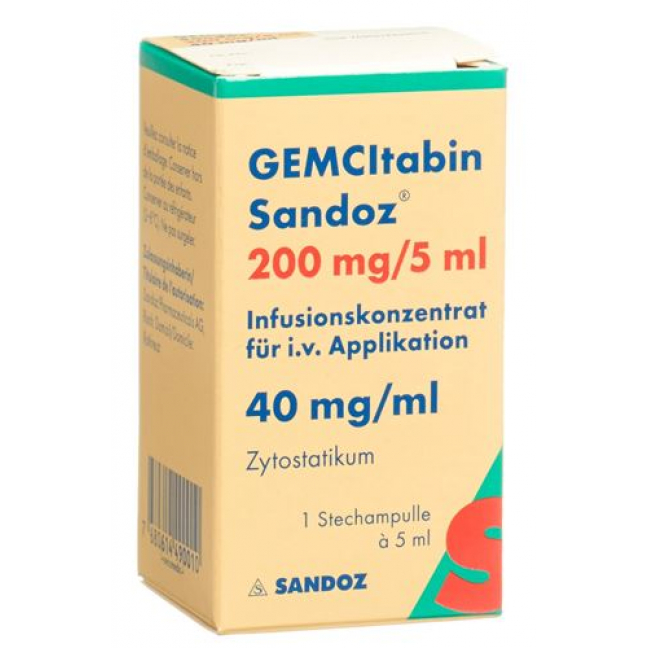 GEMCITABIN SANDOZ KON 200MG KK