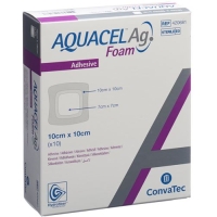 Aquacel Ag Foam 10x10см Adhesive 10 штук