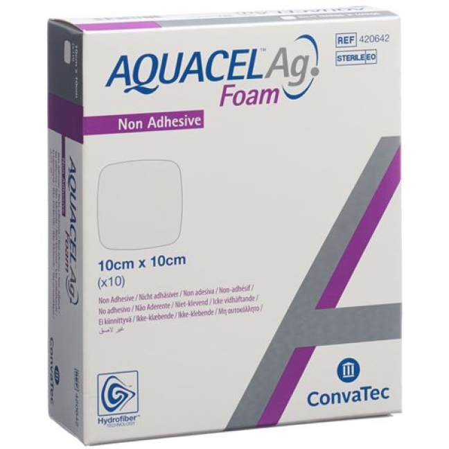 Aquacel Ag Foam 10x10см Non-Adh 10 штук