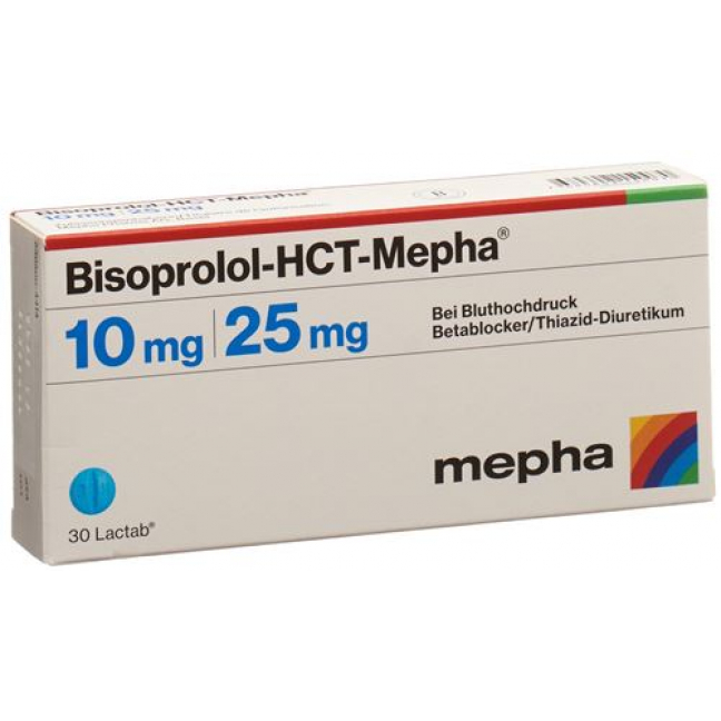 Bisoprolol HCT Mepha 10/25 mg 30 Lactabs