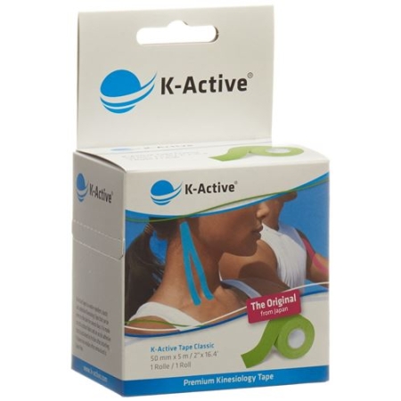 K-active Kinesio Tape 5смx5m Grun Wasserabwe