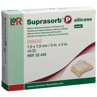 Suprasorb P Silicone Border 7.5x7.5см 10 штук