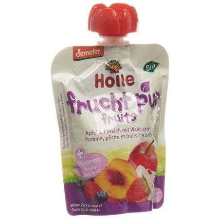 Holle Pouchy Apfel&pfirsich M Waldbeer 90г