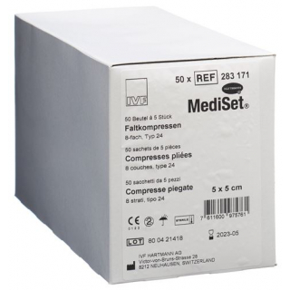 MediSet Faltkompressen Typ 24 8-fach 5x5см 50x 5 штук