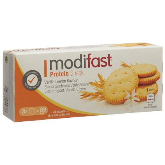 Modifast Protein Snack Biscuits Vanille Zitrone 8 X 19.5 g