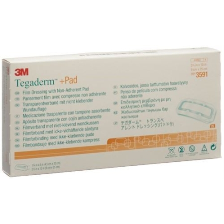 3M Tegaderm + Pad 9x25см / Wundkissen 4.5x20см 25 штук