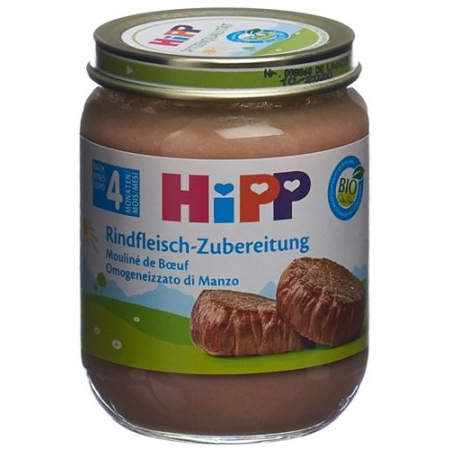 Hipp Rindfleisch Zubereitung 4m (neu) 125г