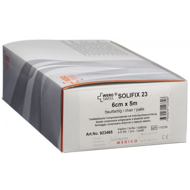 Wero Solifix 23 Kurzzugbinde 5мX6см телесный цвет 8 штук