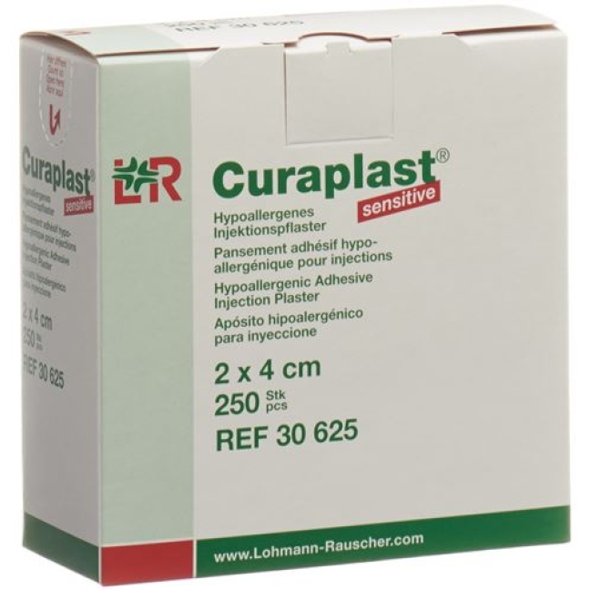 Curaplast Sensitive Injektionspfl 2смx4см 250 штук