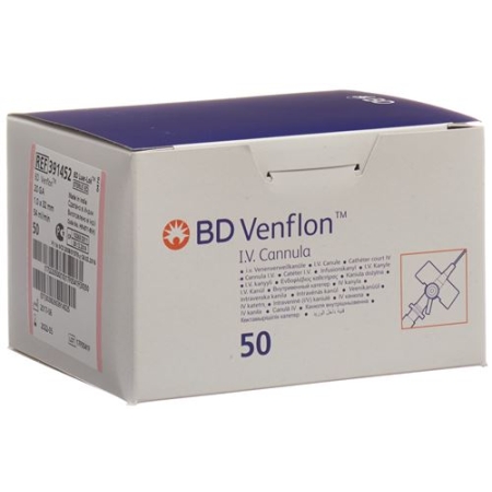 BD Venflon 2 1.0x32мм 20г Luer Rosa 50 штук