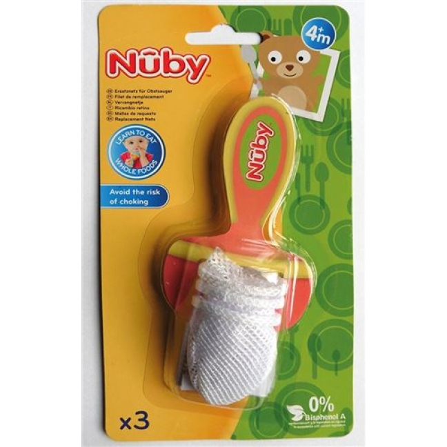 Nuby Ersatznetze Fruchtsauger 3 штуки