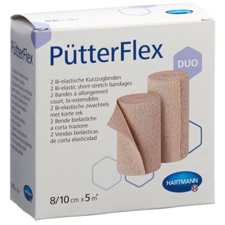 Puetter Flex бинт 8/10смx5m 2 штуки