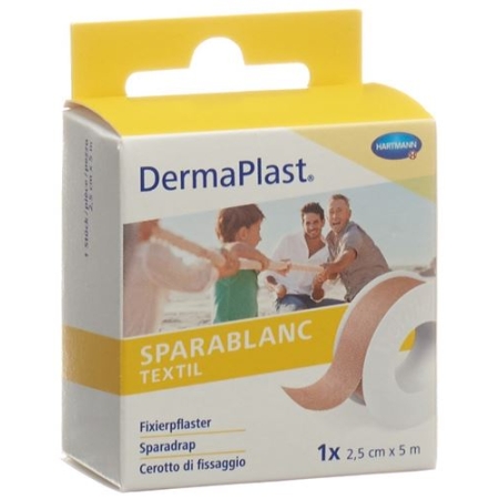 Dermaplast Sparablanc Textil 2.5смx5m Hautfarbe