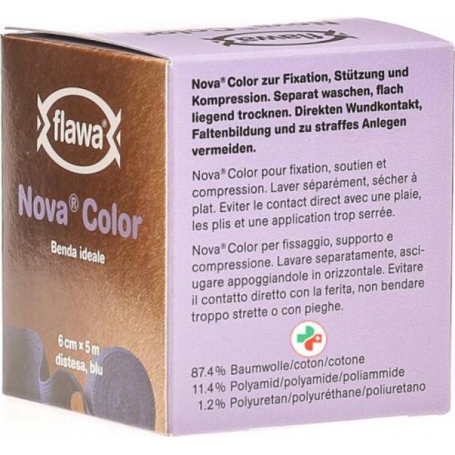 Flawa Nova Color Idealbinde 6смx5m Blau