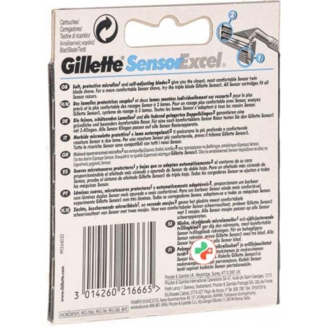 Gillette Sensor Excel Ersatzklingen 10 штук