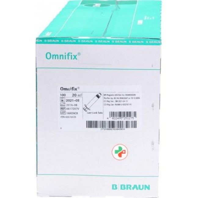 Omnifix Spritze Luer-Lock 20мл 100 штук